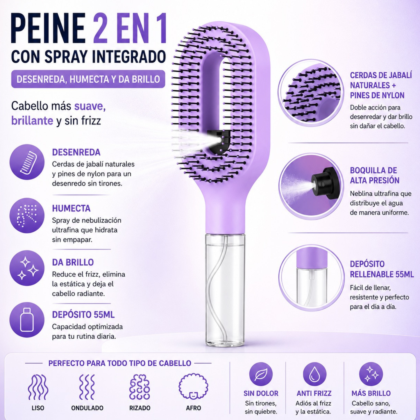 CLEANTYP™  Spray Brush 2 en 1